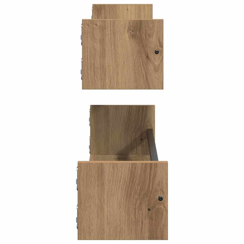 Étagère Murale 2 pcs chêne artisanal 80 x 16 x 14 cm - XIOS