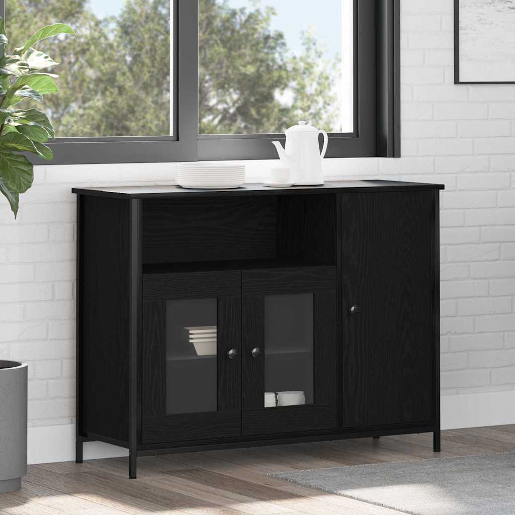 Buffet Chêne noir 100 x 35 x 75 cm Bois d'ingénierie - XIOS