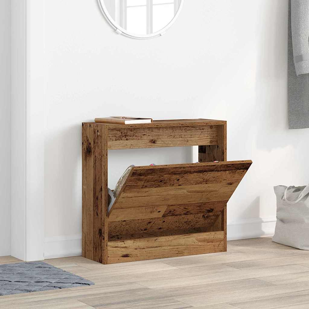Armoire à chaussures avec stockage Bois Ancien 60 x 21 x 57 cm - XIOS