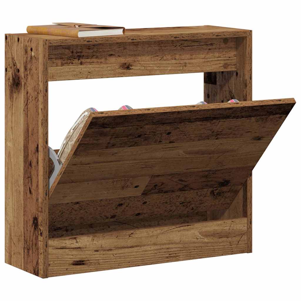 Armoire à chaussures avec stockage Bois Ancien 60 x 21 x 57 cm - XIOS