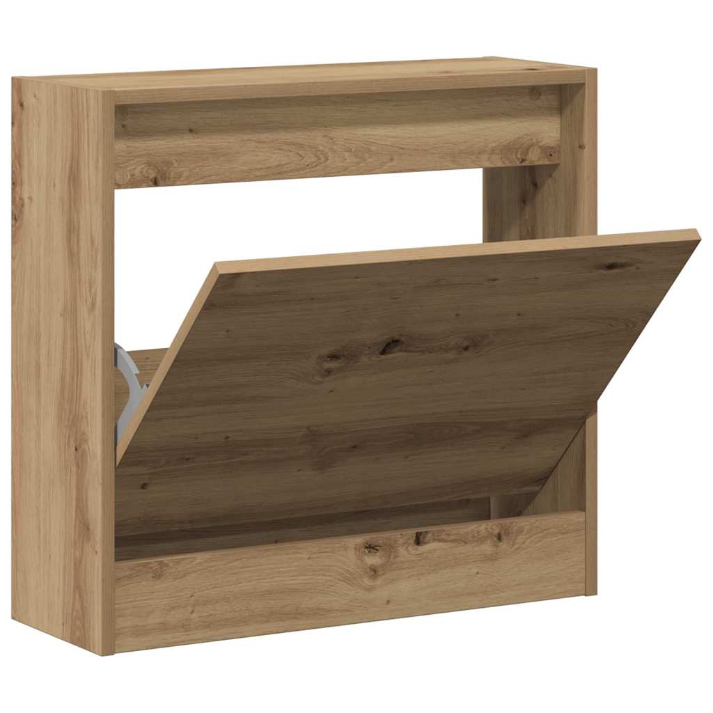 Armoire à chaussures avec porte chêne artisanal 60 x 21 x 57 cm - XIOS