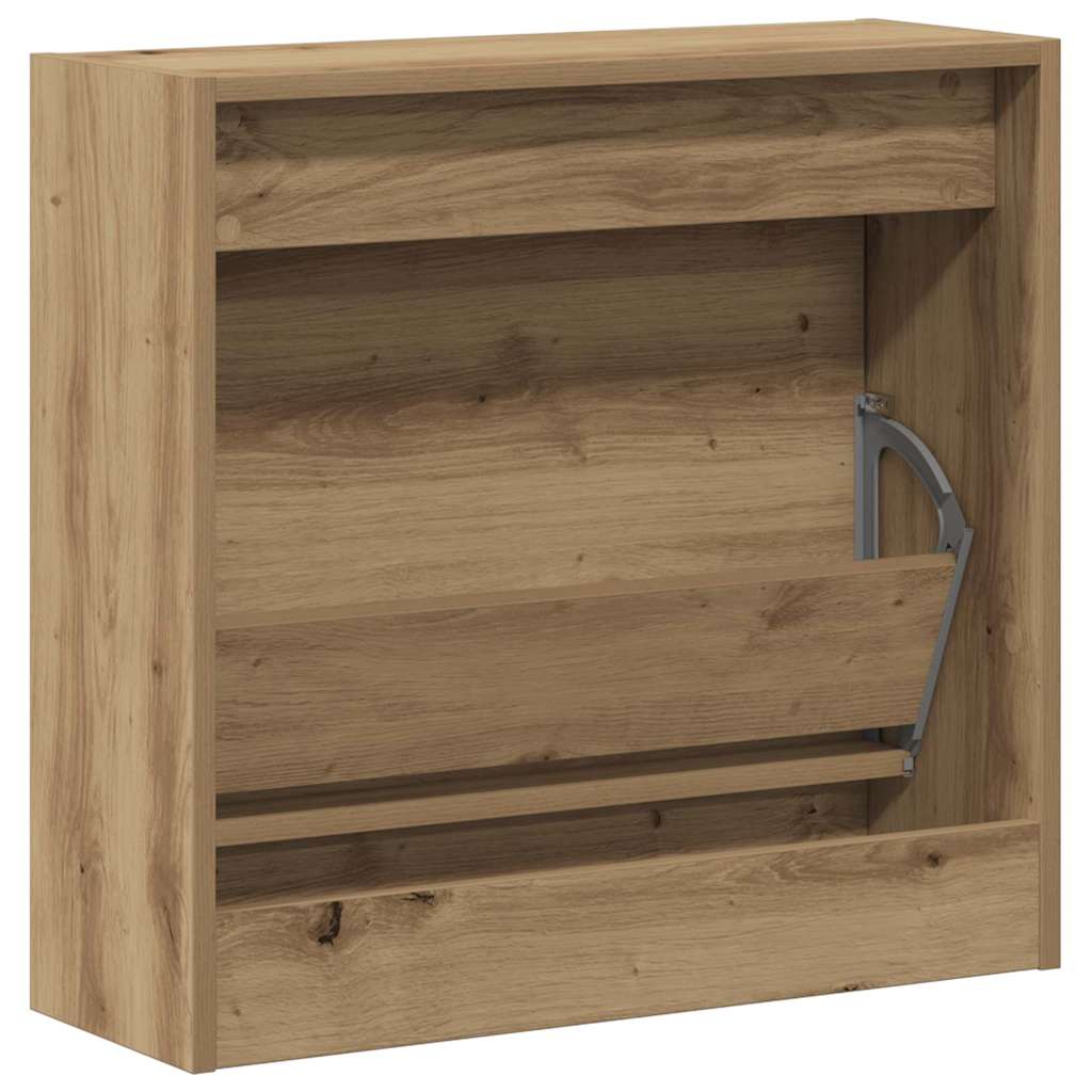 Armoire à chaussures avec porte chêne artisanal 60 x 21 x 57 cm - XIOS