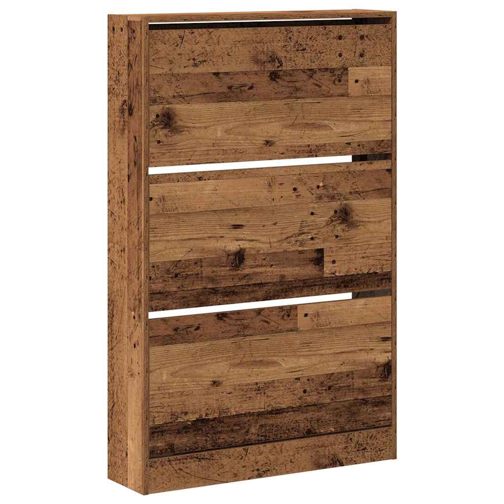 Armoire à chaussures avec porte Bois ancien 80 x 21 x 125.5 cm - XIOS