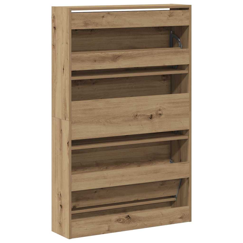 Armoire à chaussures chêne artisanal 80 x 21 x 125.5 cm - XIOS