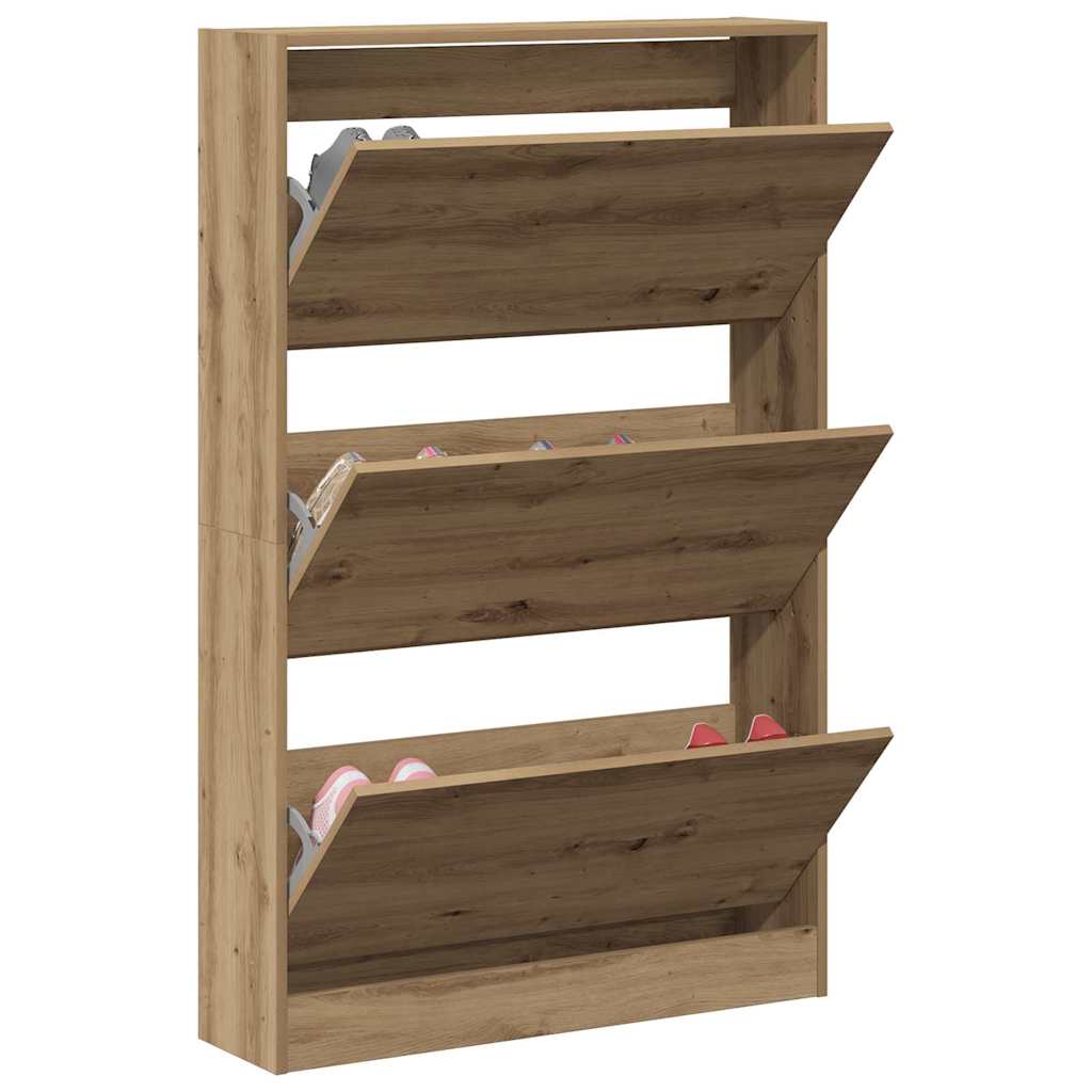 Armoire à chaussures chêne artisanal 80 x 21 x 125.5 cm - XIOS