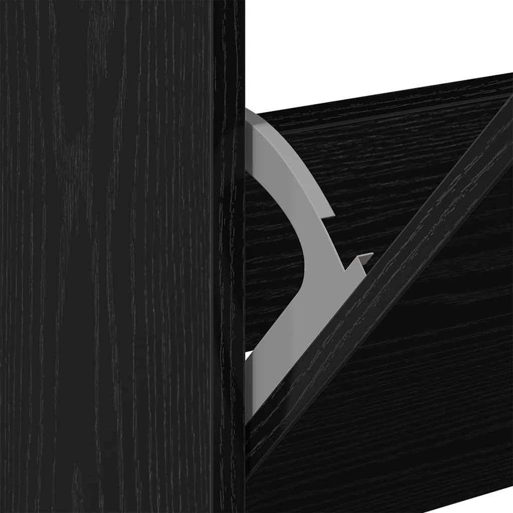 Armoire à chaussures avec porte Chêne noir 80 x 21 x 125.5 cm - XIOS
