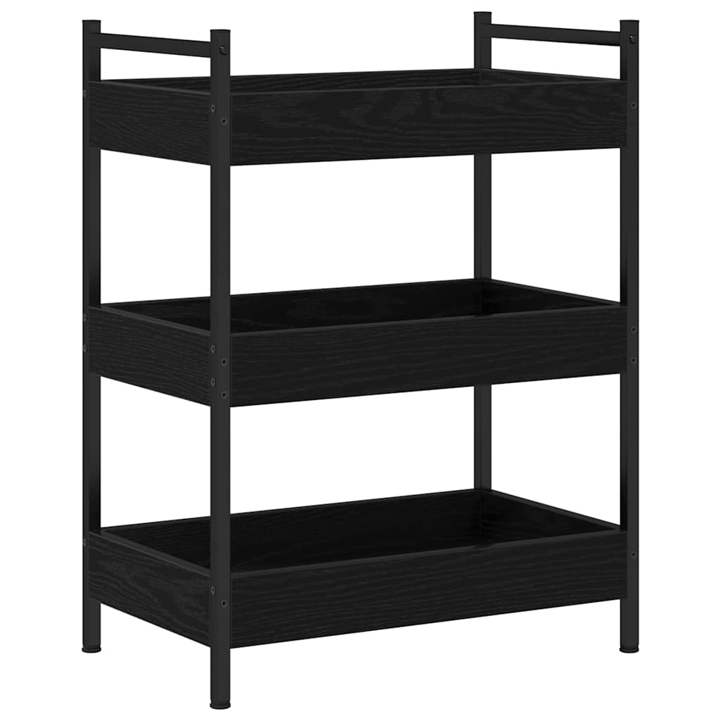 Chariot de cuisine Chêne noir 50 x 30 x 70 cm Bois d'ingénierie - XIOS