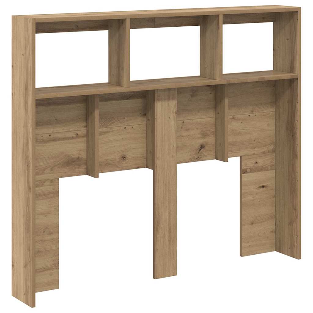 Cabinet de Tête de Lit avec LED avec étagère chêne artisanal - XIOS