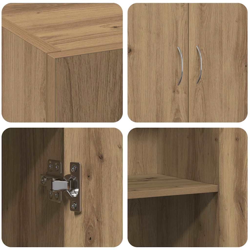 Cabinet de Bureau avec étagère chêne artisanal 60 x 32 x 77.5 - XIOS