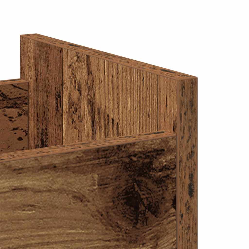 Cabinet roulant en bois ancien 60x22x79 cm en bois reconstitué