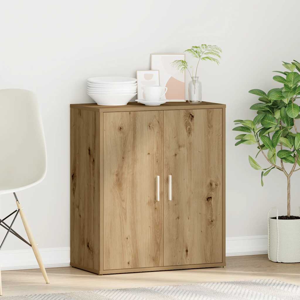 Buffet en chêne massif 60 x 31 x 70 cm bois d'ingénierie - XIOS