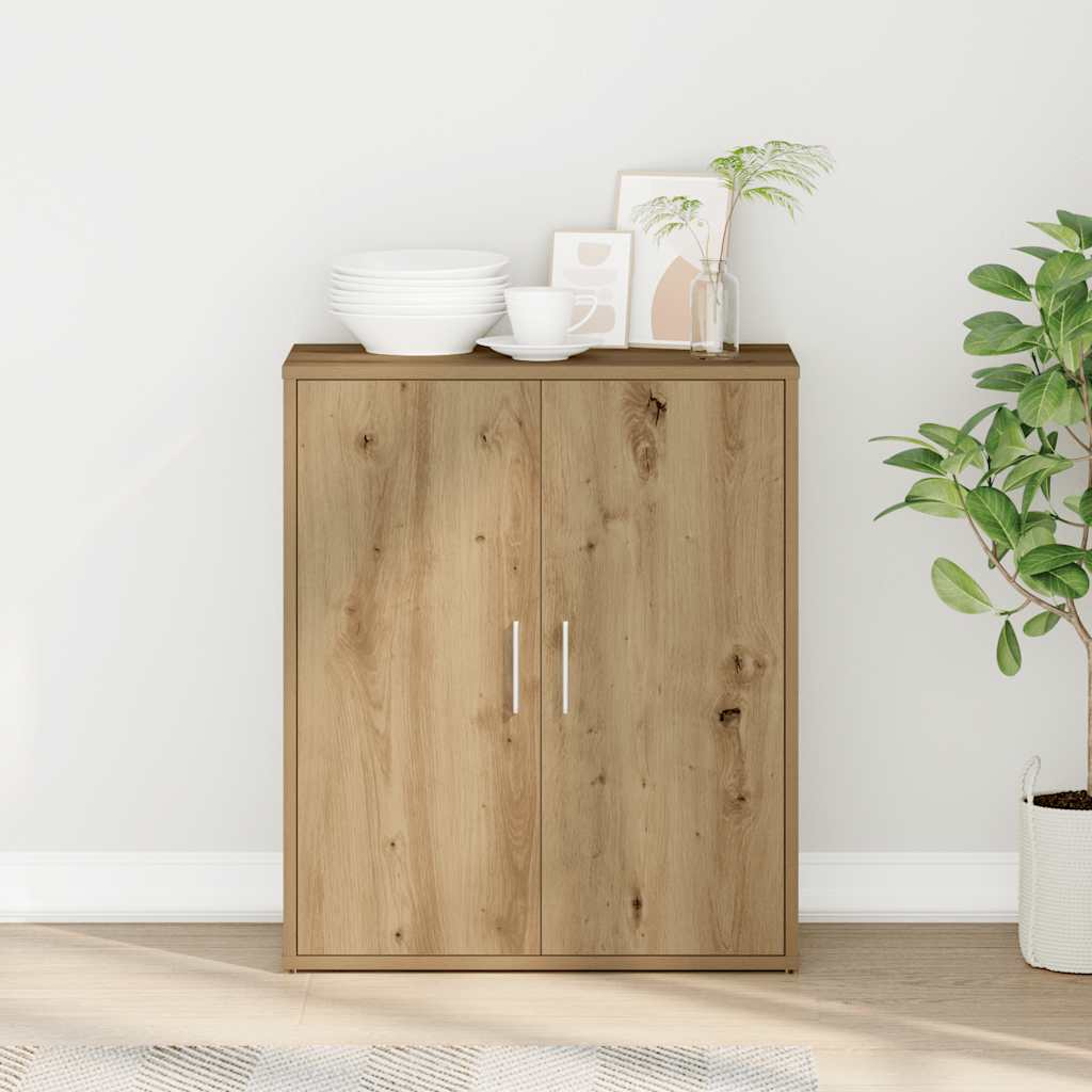 Buffet en chêne massif 60 x 31 x 70 cm bois d'ingénierie - XIOS