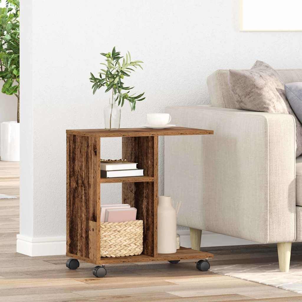 Table d'appoint Bois ancien 50 x 30 x 55 cm Bois d'ingénierie - XIOS
