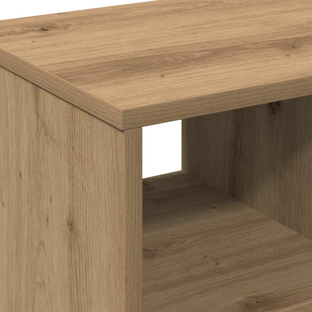 Table d'appoint avec étagère chêne artisanal 50 x 30 x 55 cm - XIOS