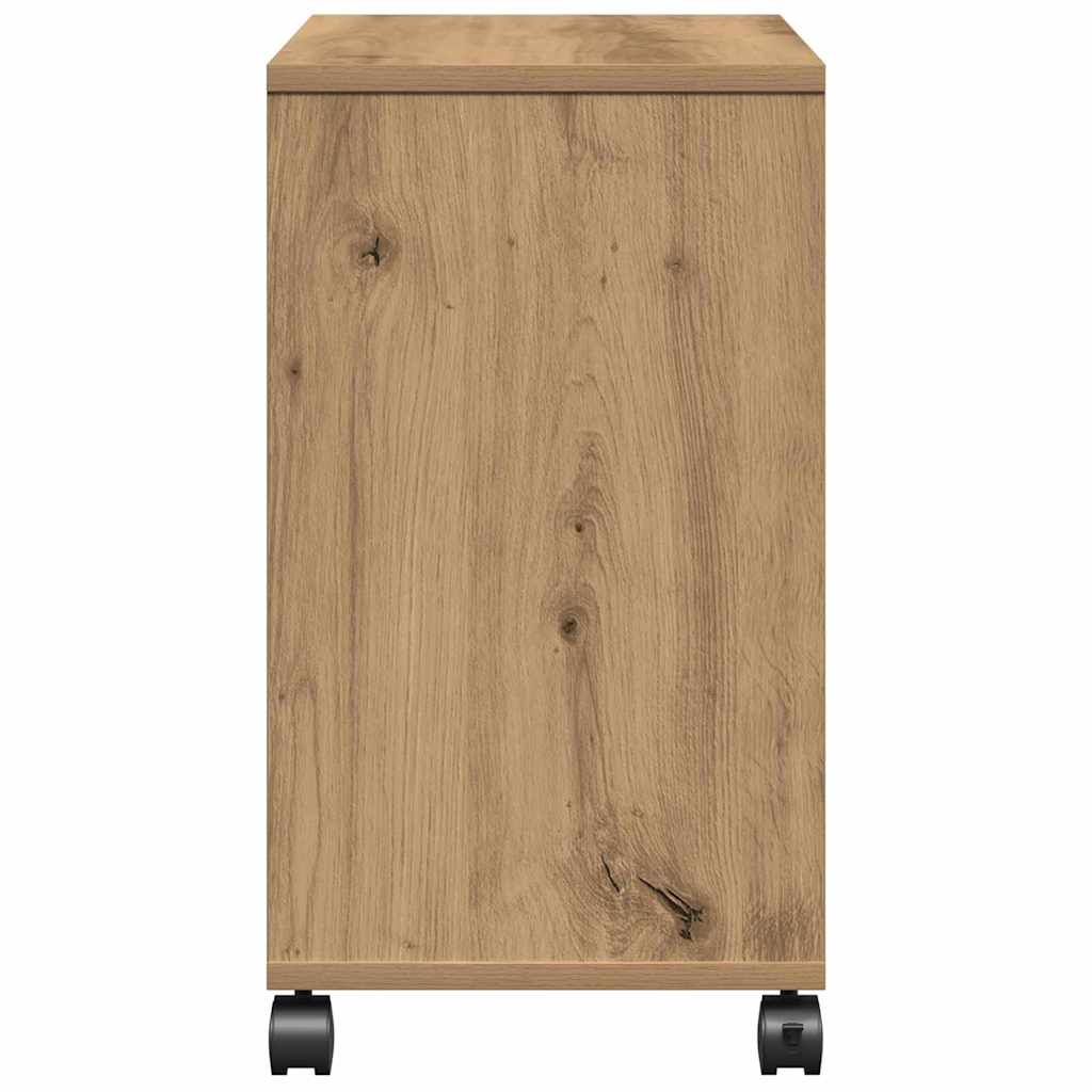 Table d'appoint avec étagère chêne artisanal 50 x 30 x 55 cm - XIOS