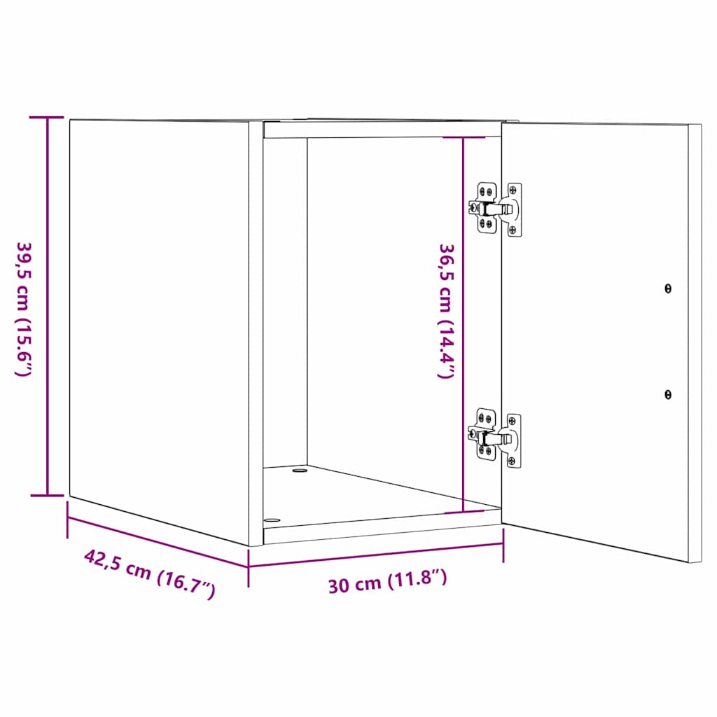 Meuble mural Bois ancien 30 x 42,5 x 40 cm Bois d'ingénierie - XIOS