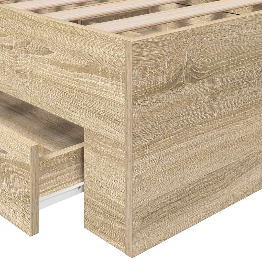 Cadre de lit Marron 90 x 190 cm Bois d'ingénierie - XIOS