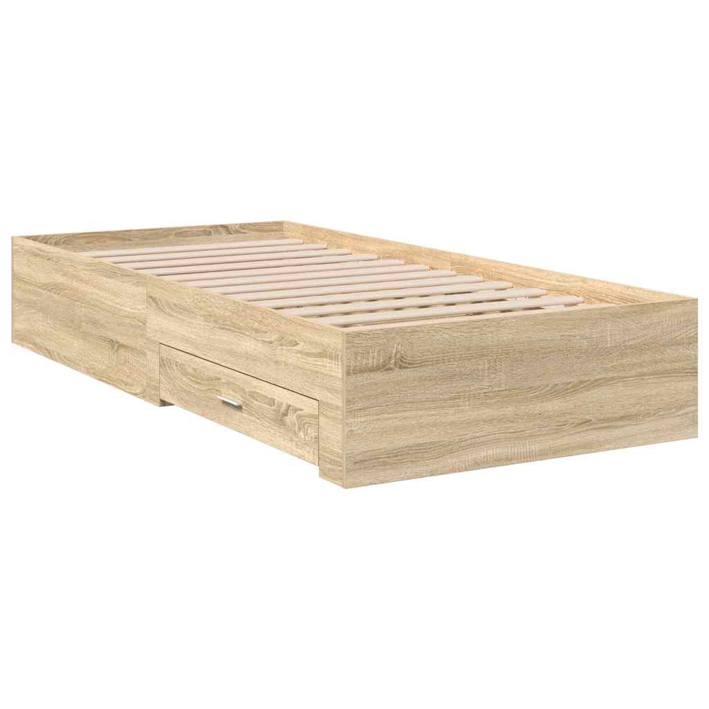 Cadre de lit Marron 90 x 190 cm Bois d'ingénierie - XIOS