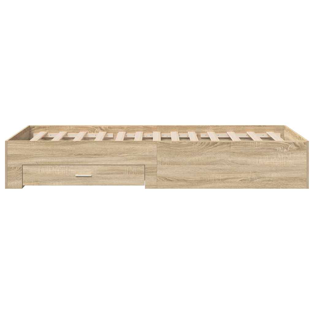 Cadre de lit Marron 90 x 190 cm Bois d'ingénierie - XIOS