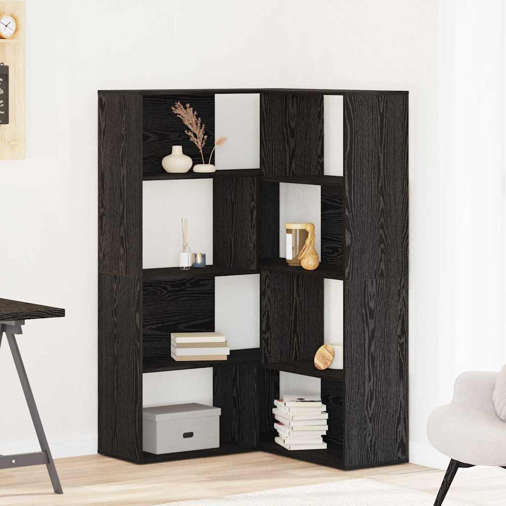 Bibliothèque Chêne noir 140 x 30 x 140 cm Bois d'ingénierie - XIOS