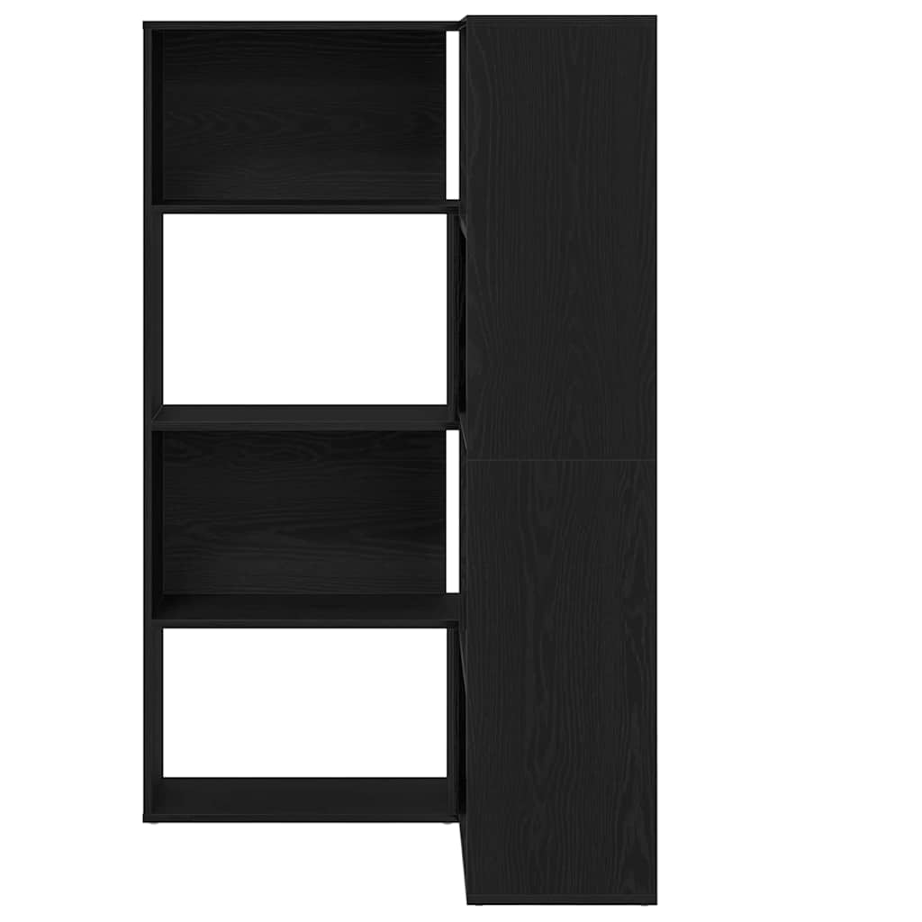 Bibliothèque Chêne noir 140 x 30 x 140 cm Bois d'ingénierie - XIOS