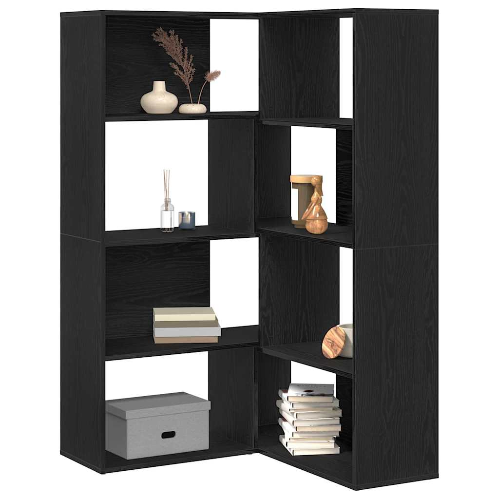 Bibliothèque Chêne noir 140 x 30 x 140 cm Bois d'ingénierie - XIOS