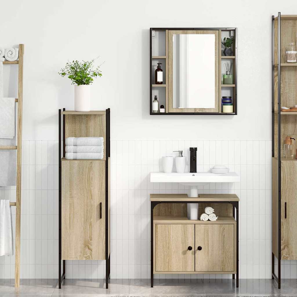 Ensemble de mobilier de salle de bain 3 pc Marron - XIOS