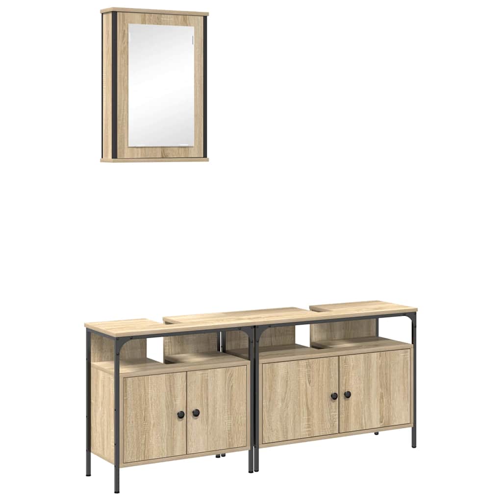 Ensemble de mobilier de salle de bain 3 pc Marron - XIOS