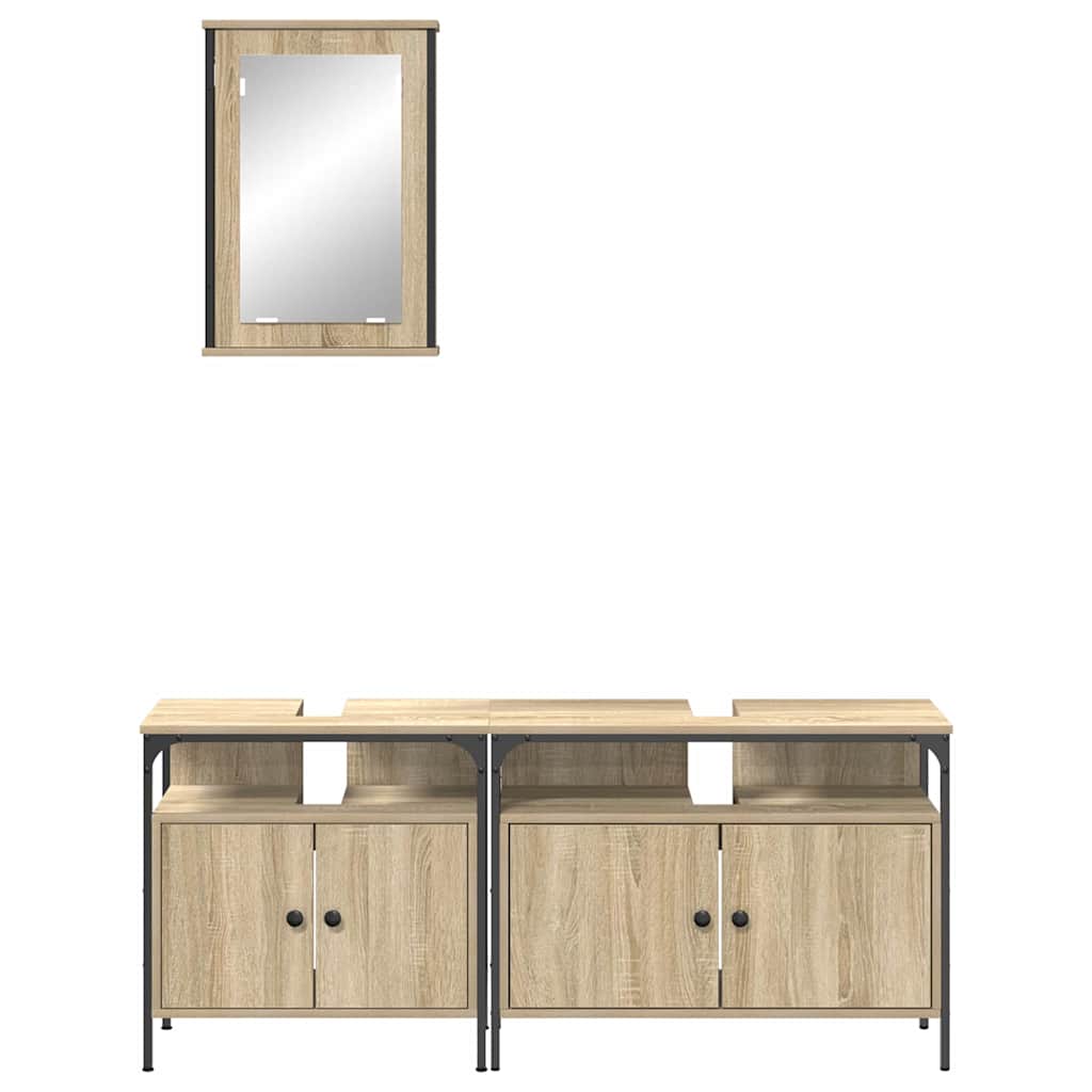 Ensemble de mobilier de salle de bain 3 pc Marron - XIOS