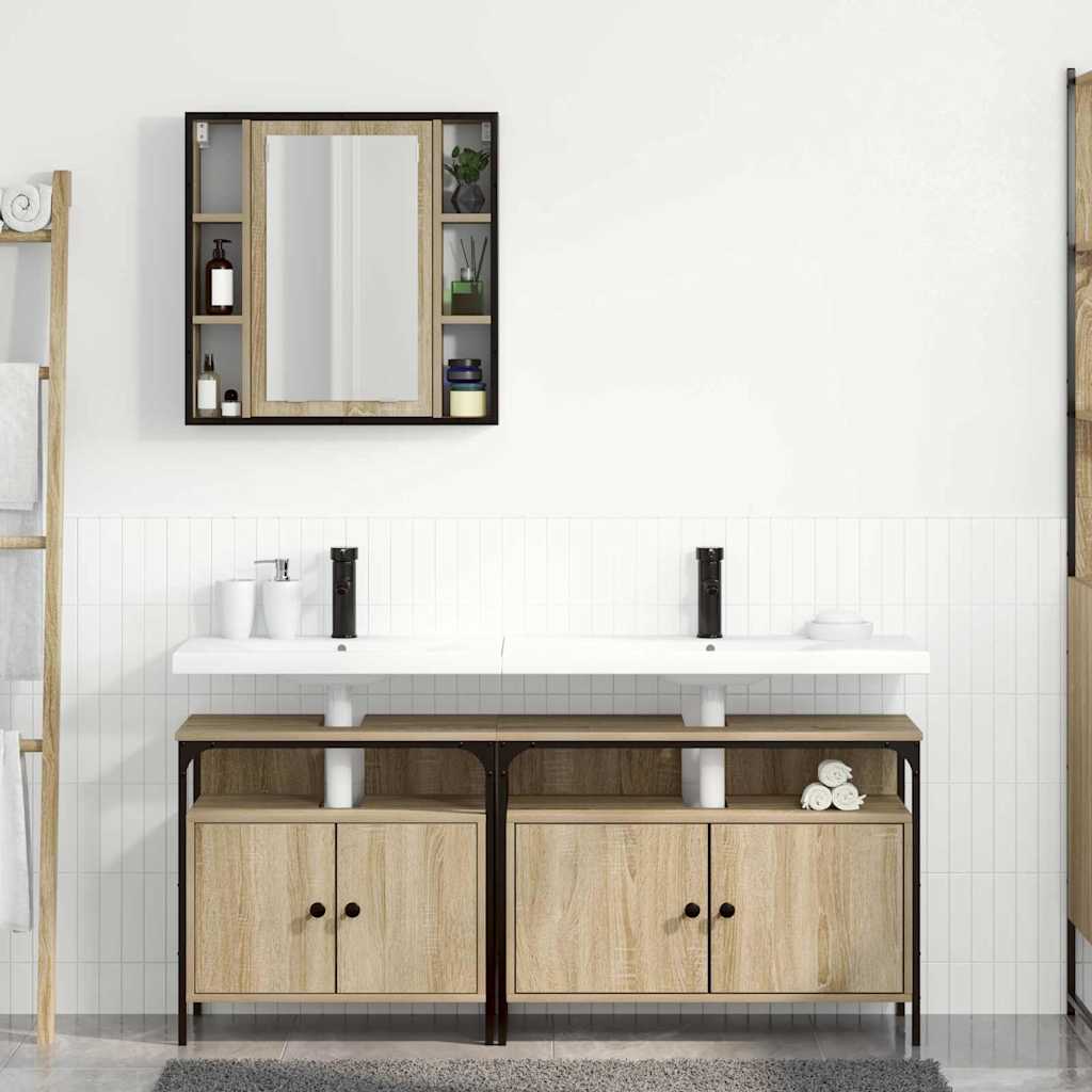 Ensemble de mobilier de salle de bain 3 pc Marron - XIOS