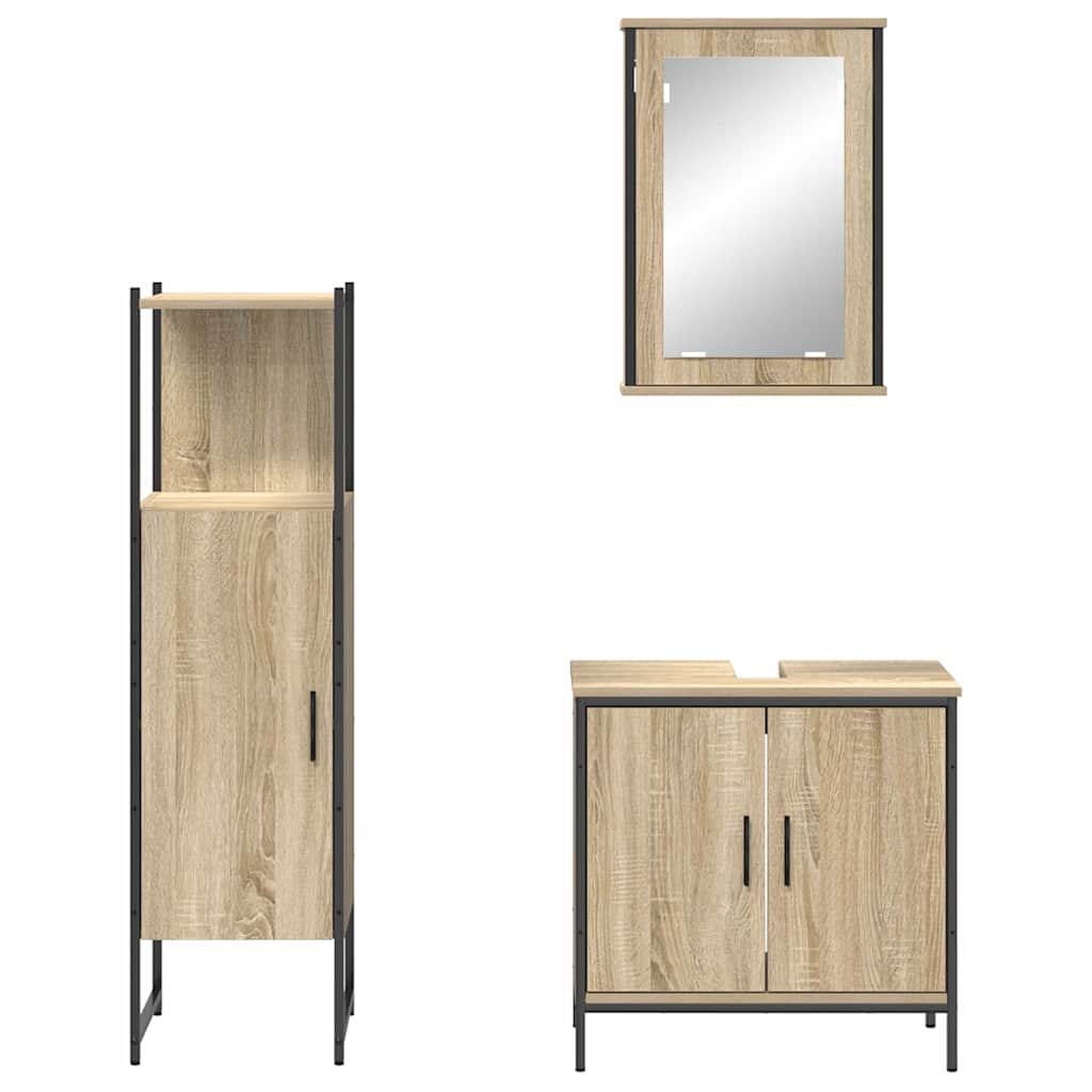 Ensemble de mobilier de salle de bain 3 pc Marron - XIOS