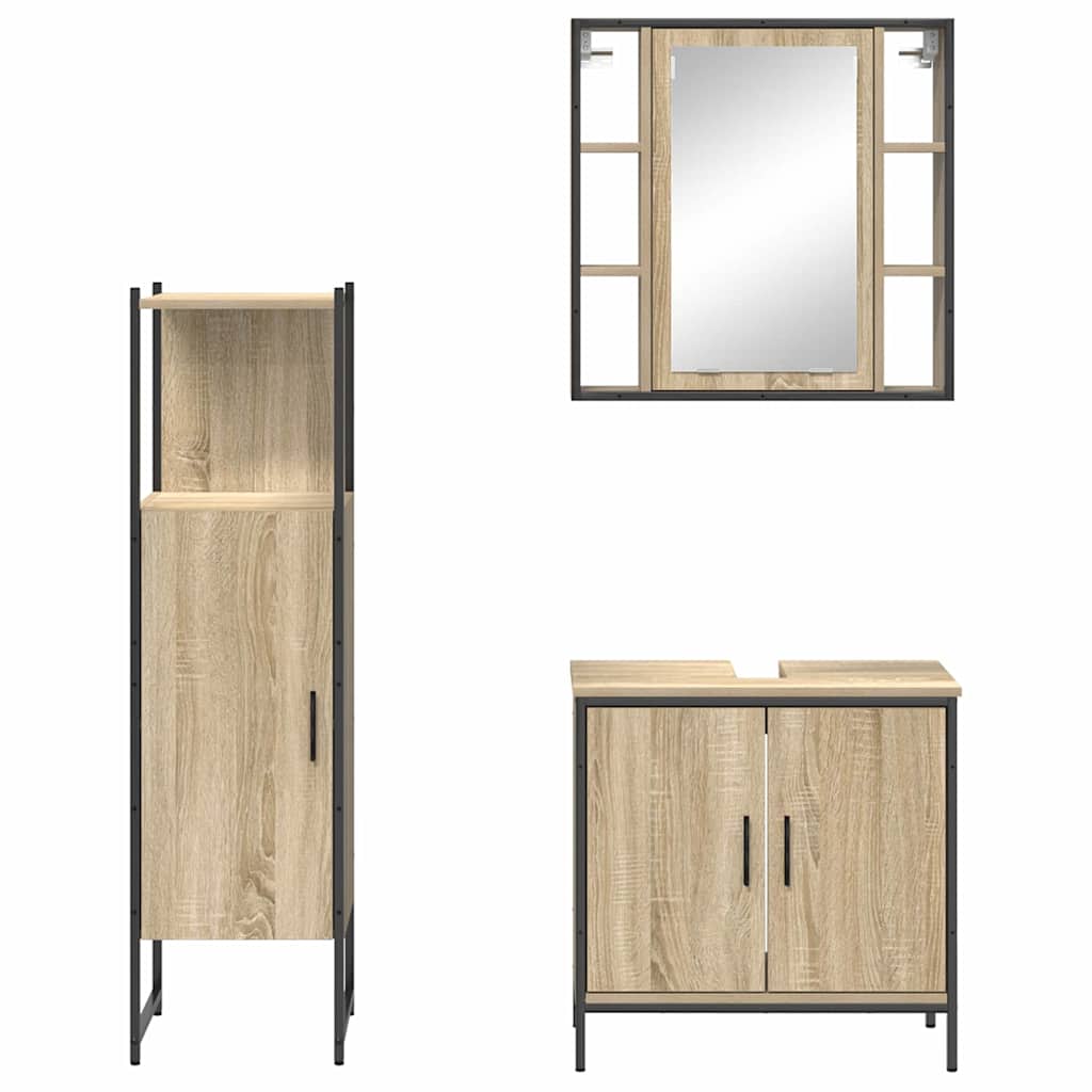 Ensemble de mobilier de salle de bain 3 pc Marron - XIOS