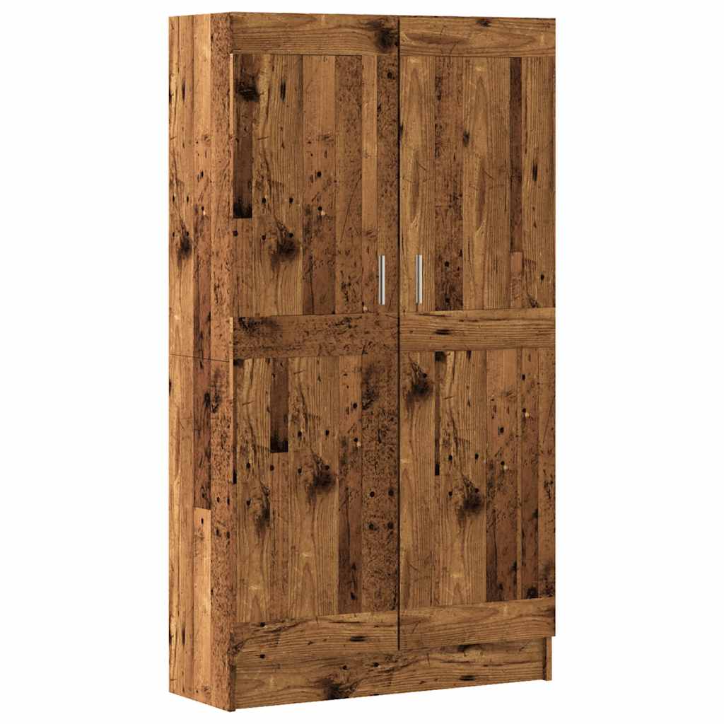 Bibliothèque vieux bois 82,5x30,5x150 cm bois d'ingénierie - XIOS
