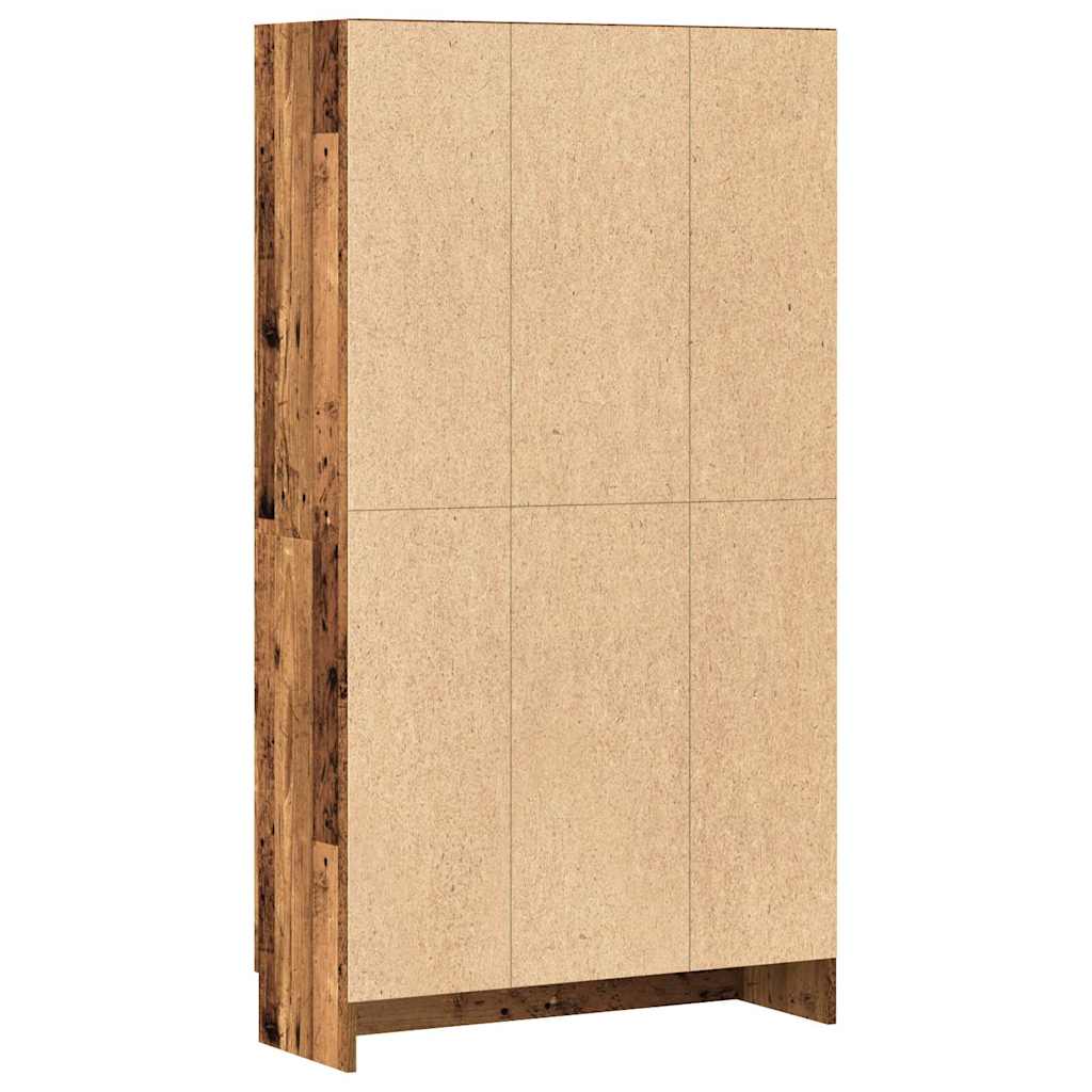 Bibliothèque vieux bois 82,5x30,5x150 cm bois d'ingénierie - XIOS