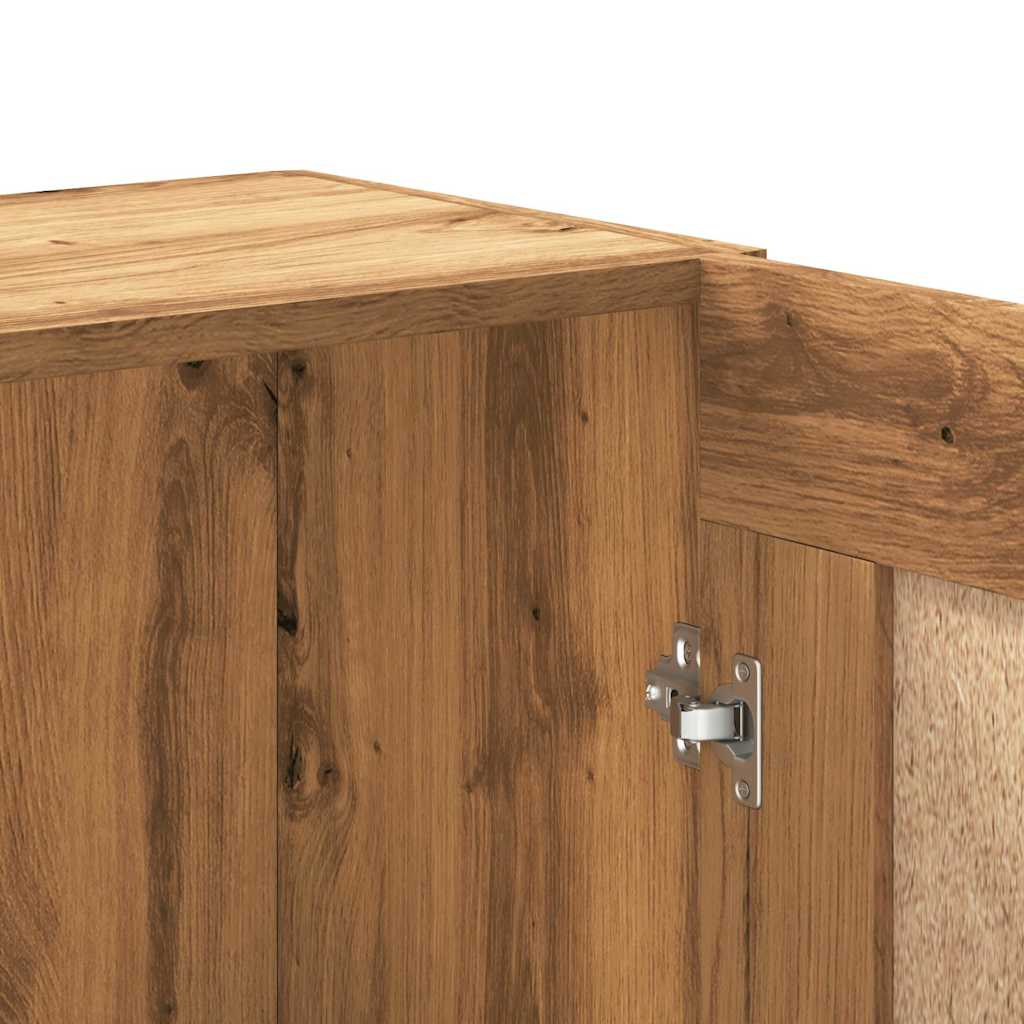 Bibliothèque chêne artisanal 82,5x30,5x150 cm bois d'ingénierie - XIOS