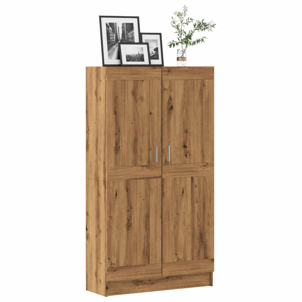 Bibliothèque chêne artisanal 82,5x30,5x150 cm bois d'ingénierie - XIOS