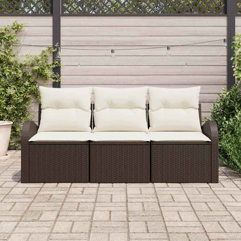 Ensemble de canapé de jardin Marron polyrotin