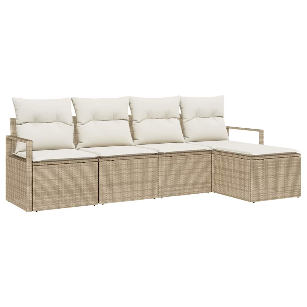 Ensemble de Canapés 5 pcs Beige polyrotin