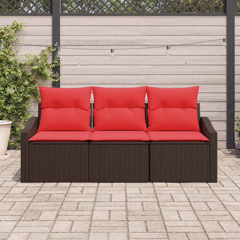 Ensemble de Canapés 3 pc Marron polyrotin