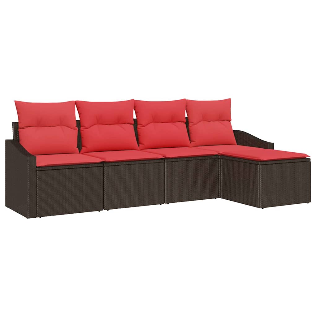 Ensemble de Canapés 5 pc Marron polyrotin