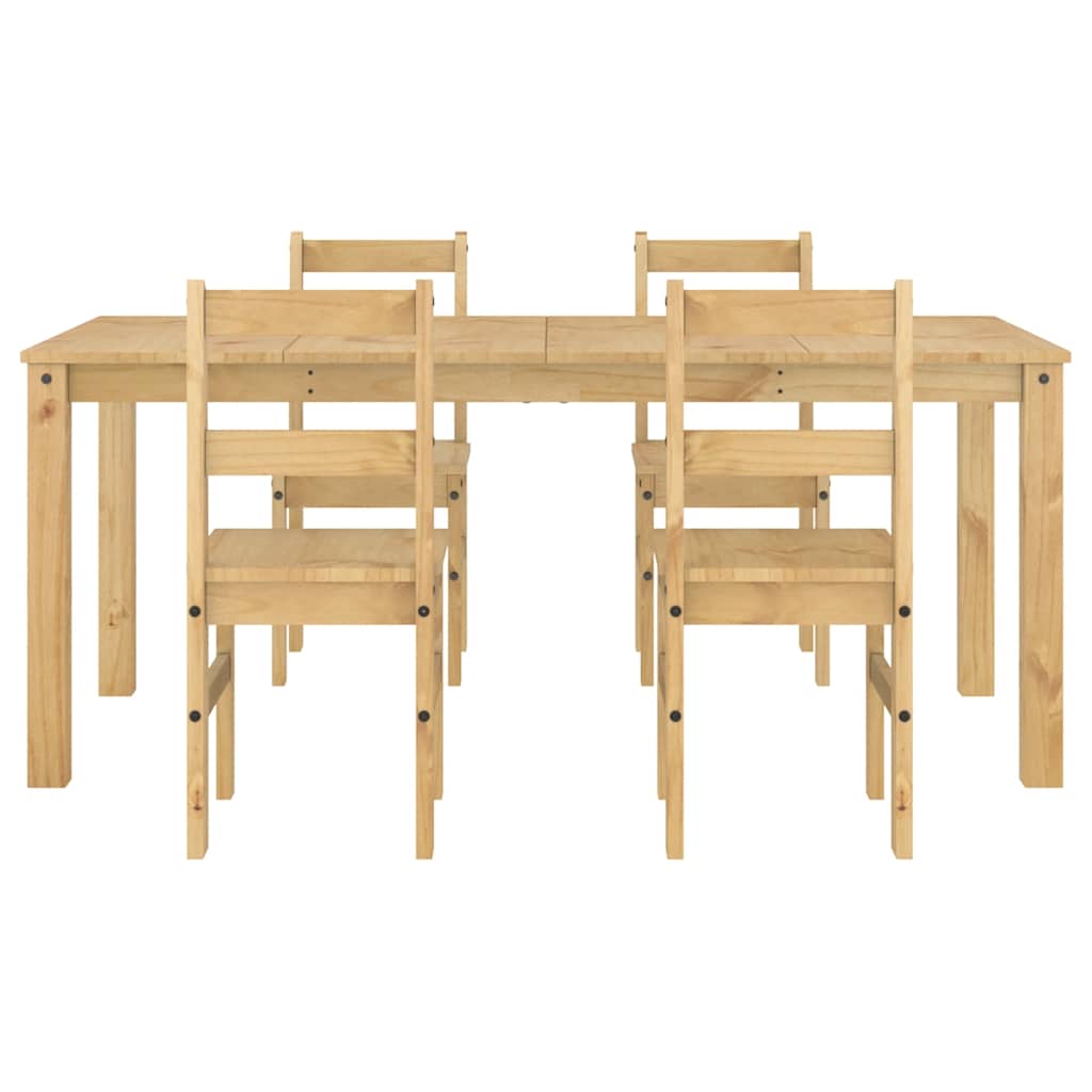 Ensemble à manger Panama 5 pcs bois de pin massif
