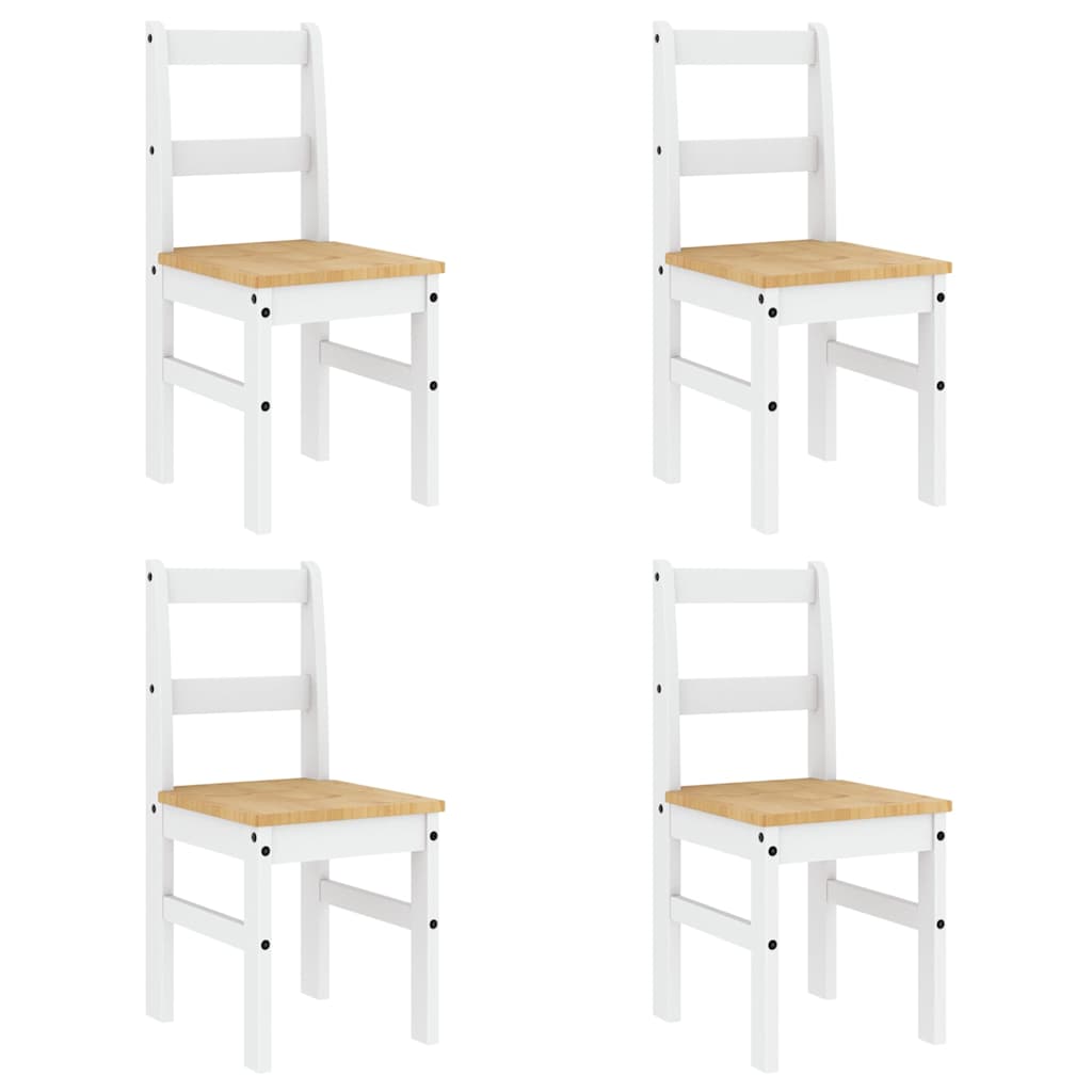 Ensemble à manger Panama 5 pcs blanc bois de pin massif - XIOS