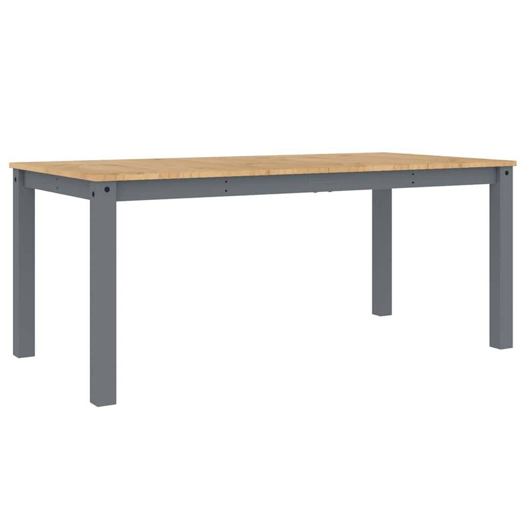 Ensemble à manger Panama 7 pcs gris bois de pin massif