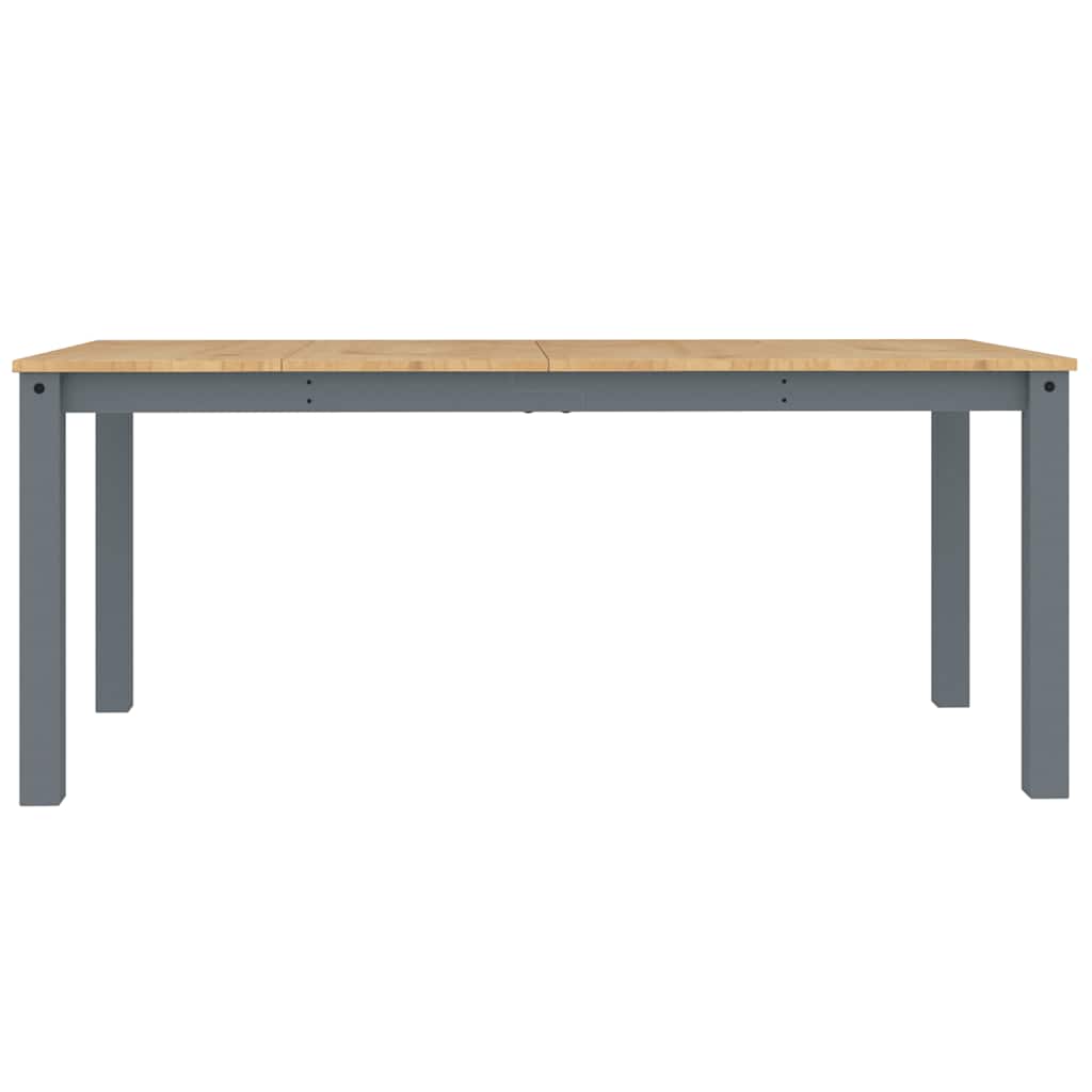 Ensemble à manger Panama 7 pcs gris bois de pin massif