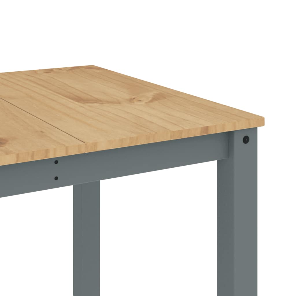 Ensemble à manger Panama 7 pcs gris bois de pin massif