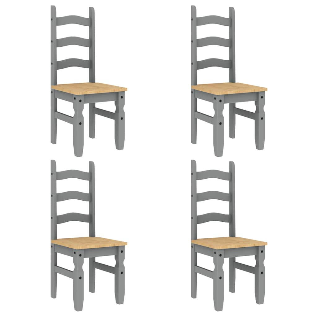 Ensemble à manger Panama 5 pcs gris bois de pin massif - XIOS