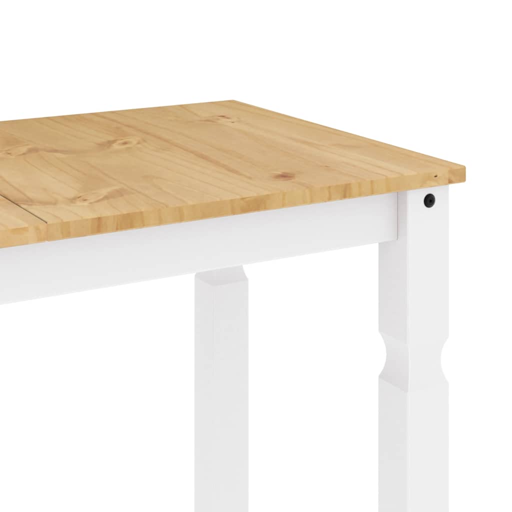 Ensemble à manger Panama 3 pcs blanc bois de pin massif