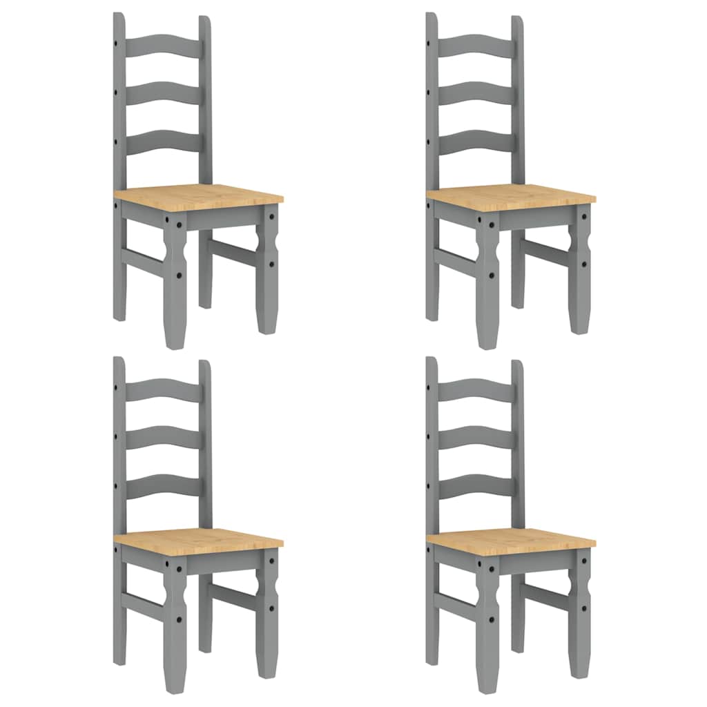 Ensemble à manger Panama 5 pcs gris bois de pin massif - XIOS