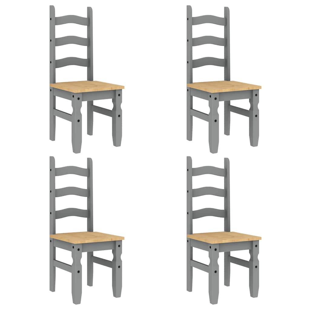 Ensemble à manger Panama 5 pcs gris bois de pin massif - XIOS