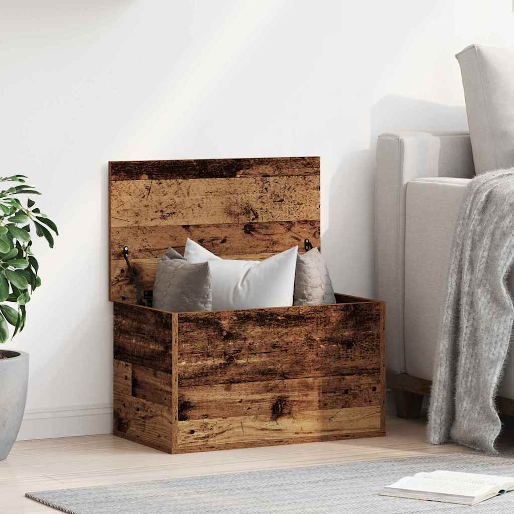 Boîte de Rangement avec stockage Bois ancien 60 x 35 x 35 cm - XIOS